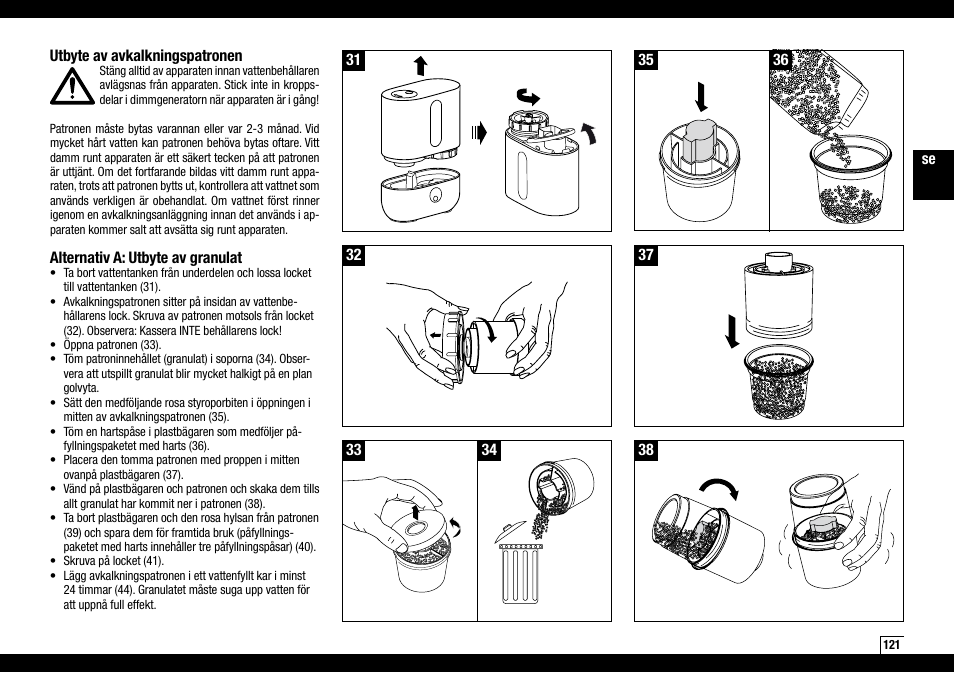 Boneco Air-O-Swiss AOS U200 User Manual | Page 121 / 172