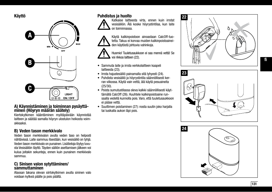 Boneco Air-O-Swiss AOS U200 User Manual | Page 131 / 172