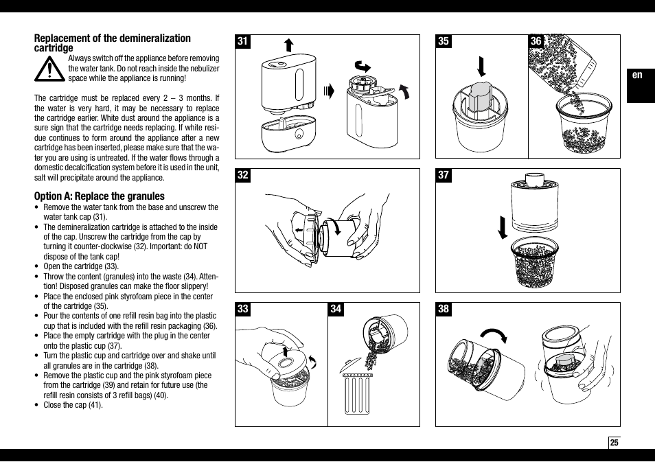 Boneco Air-O-Swiss AOS U200 User Manual | Page 25 / 172