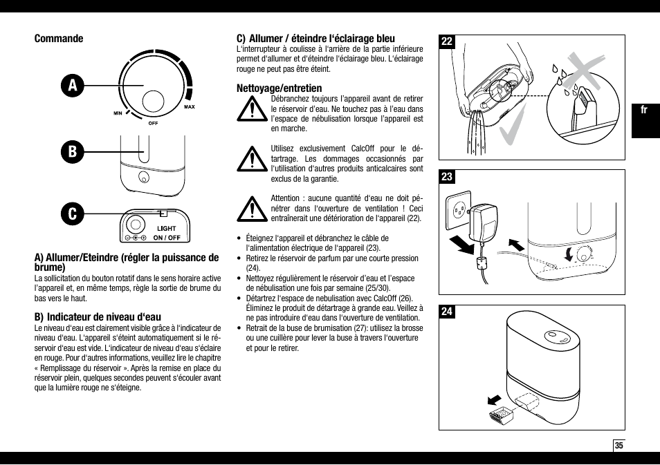 Boneco Air-O-Swiss AOS U200 User Manual | Page 35 / 172