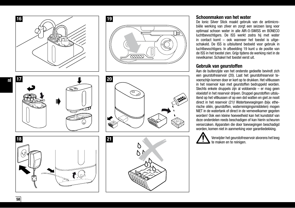 Boneco Air-O-Swiss AOS U200 User Manual | Page 58 / 172