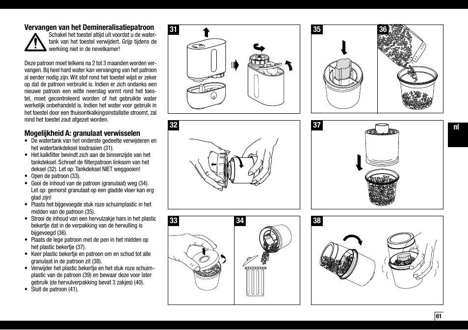 Boneco Air-O-Swiss AOS U200 User Manual | Page 61 / 172
