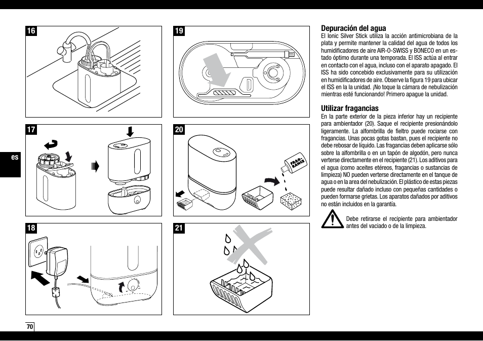 Boneco Air-O-Swiss AOS U200 User Manual | Page 70 / 172