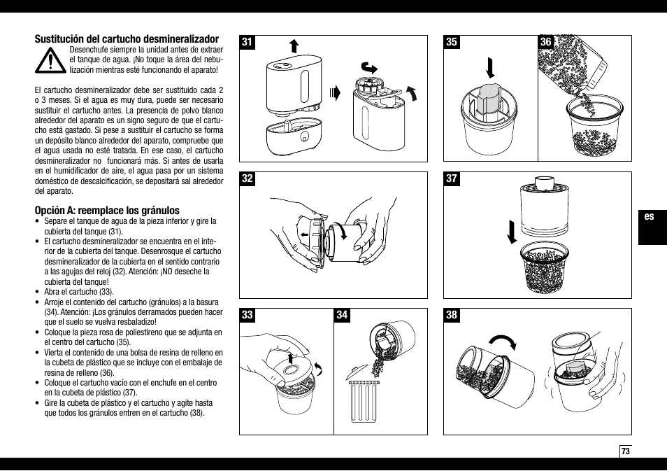 Boneco Air-O-Swiss AOS U200 User Manual | Page 73 / 172