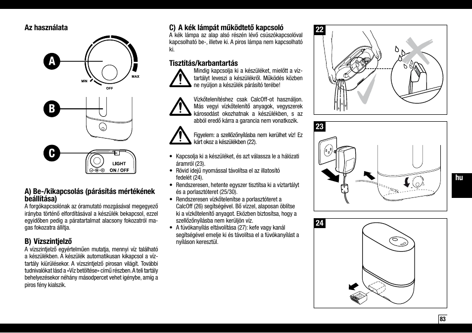 Boneco Air-O-Swiss AOS U200 User Manual | Page 83 / 172