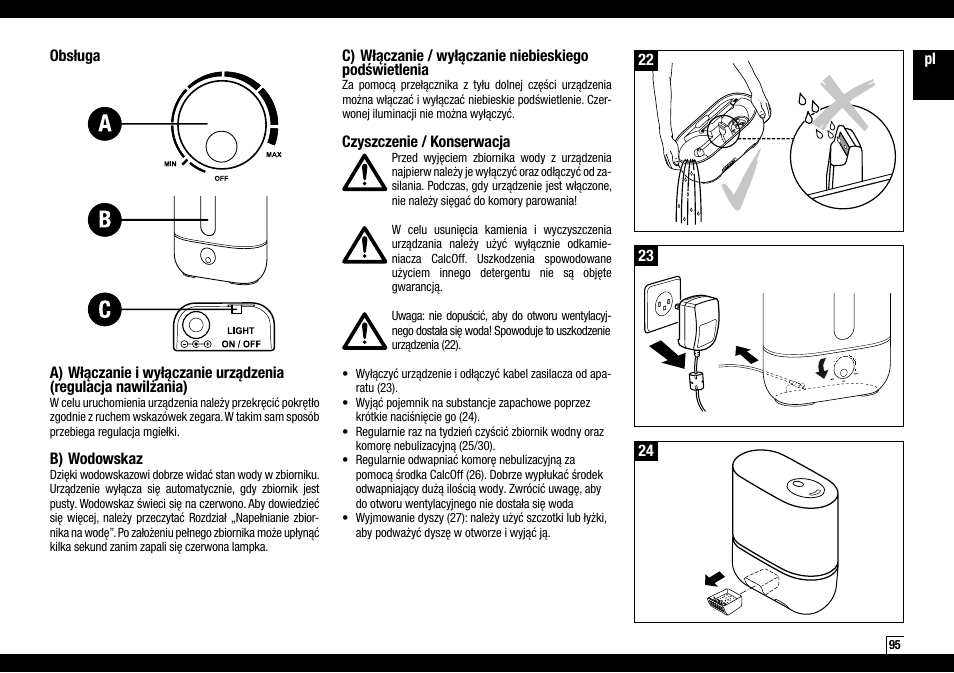 Boneco Air-O-Swiss AOS U200 User Manual | Page 95 / 172