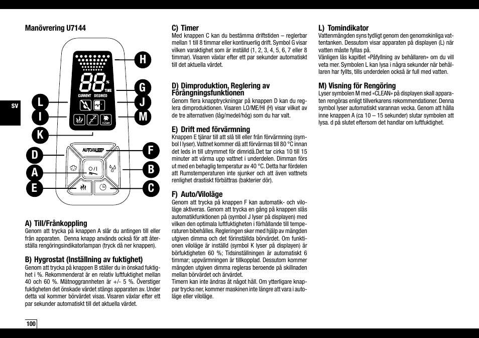 Boneco Air-O-Swiss Boneco U7144 User Manual | Page 100 / 136