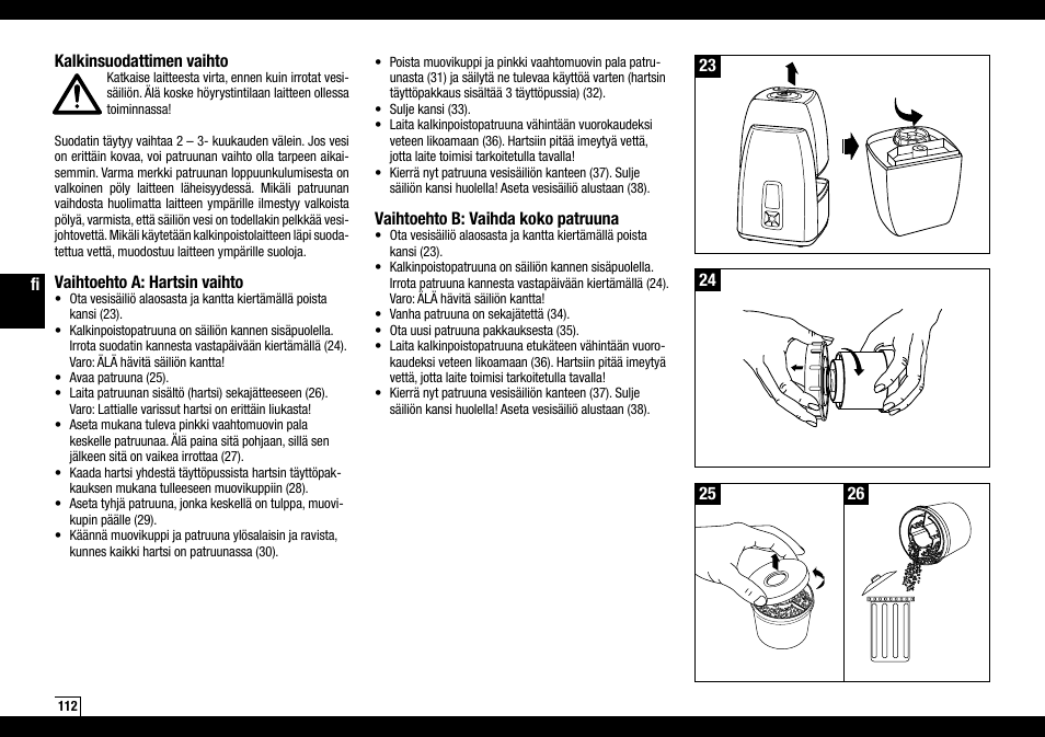 Boneco Air-O-Swiss Boneco U7144 User Manual | Page 112 / 136