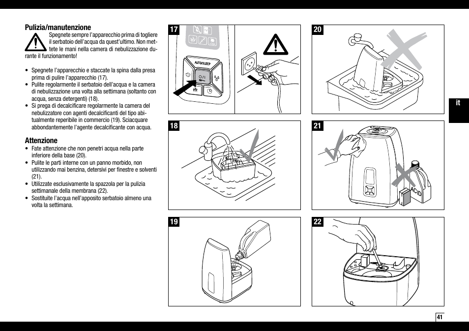 Boneco Air-O-Swiss Boneco U7144 User Manual | Page 41 / 136