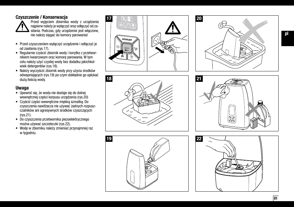 Boneco Air-O-Swiss Boneco U7144 User Manual | Page 81 / 136