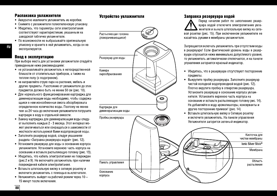 Boneco Air-O-Swiss Boneco U7144 User Manual | Page 88 / 136