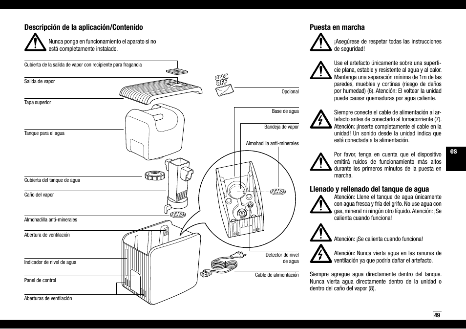 Boneco Air-O-Swiss AOS S450 User Manual | Page 49 / 96