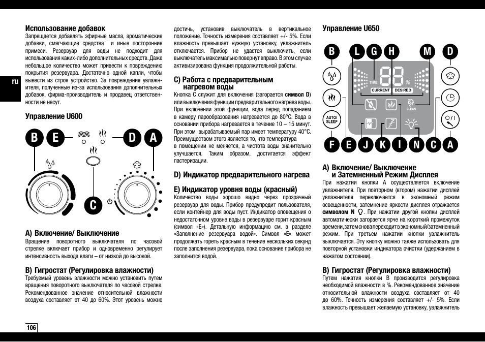 Ac b d e | Boneco Air-O-Swiss AOS U600 User Manual | Page 106 / 164