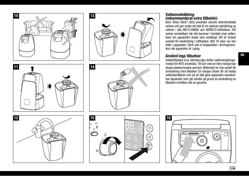 Boneco Air-O-Swiss AOS U600 User Manual | Page 119 / 164