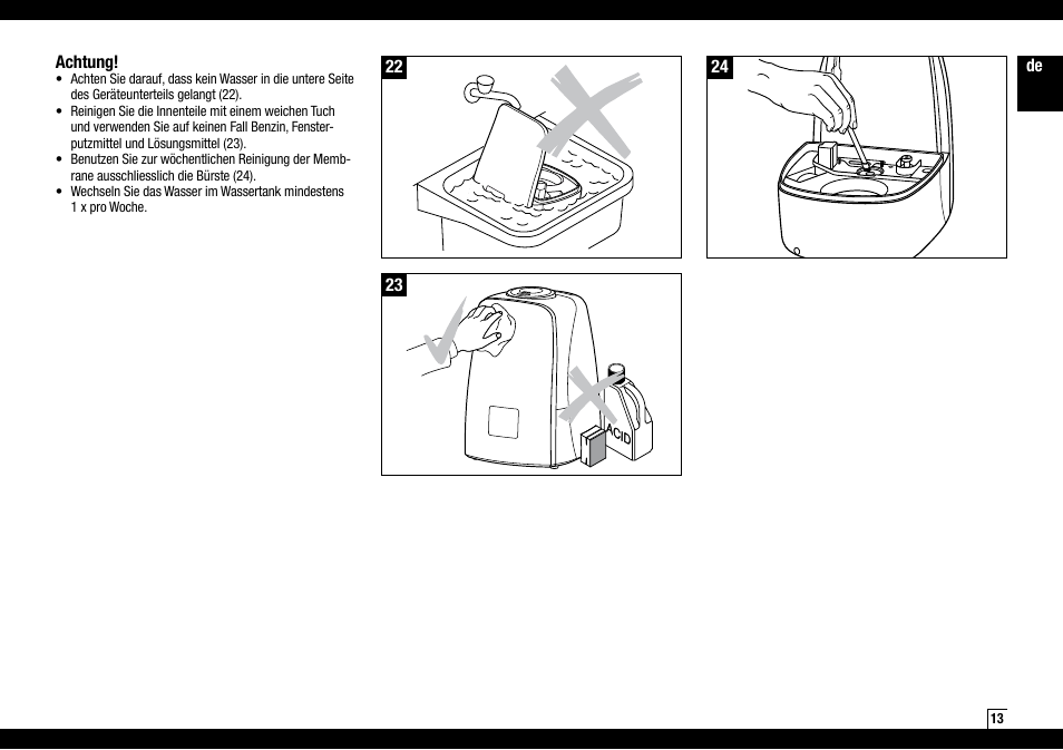 Boneco Air-O-Swiss AOS U600 User Manual | Page 13 / 164