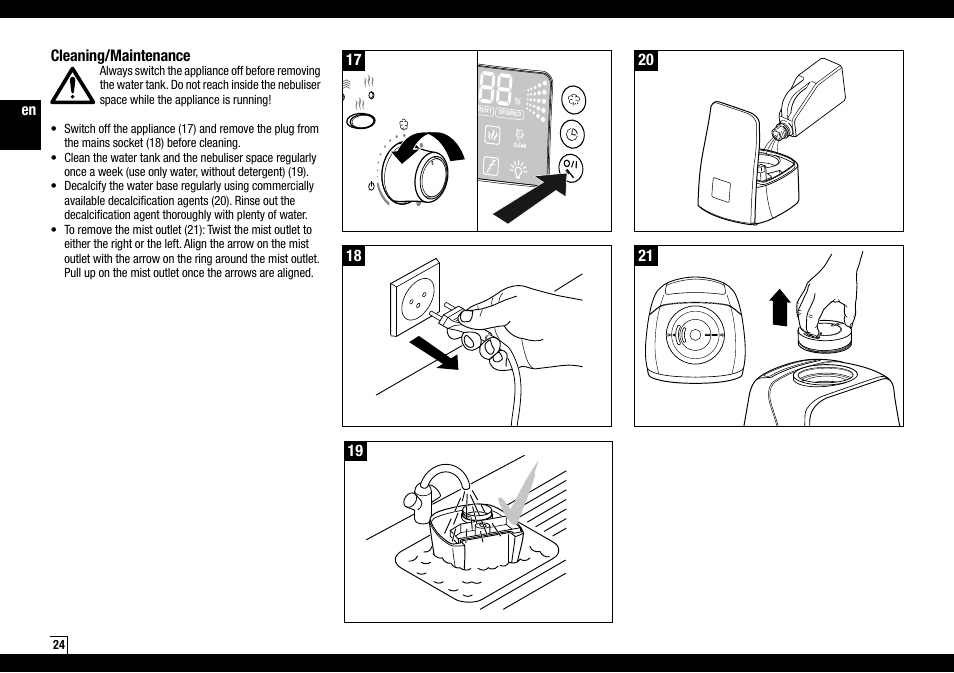 Boneco Air-O-Swiss AOS U600 User Manual | Page 24 / 164