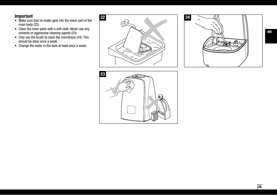 Boneco Air-O-Swiss AOS U600 User Manual | Page 25 / 164
