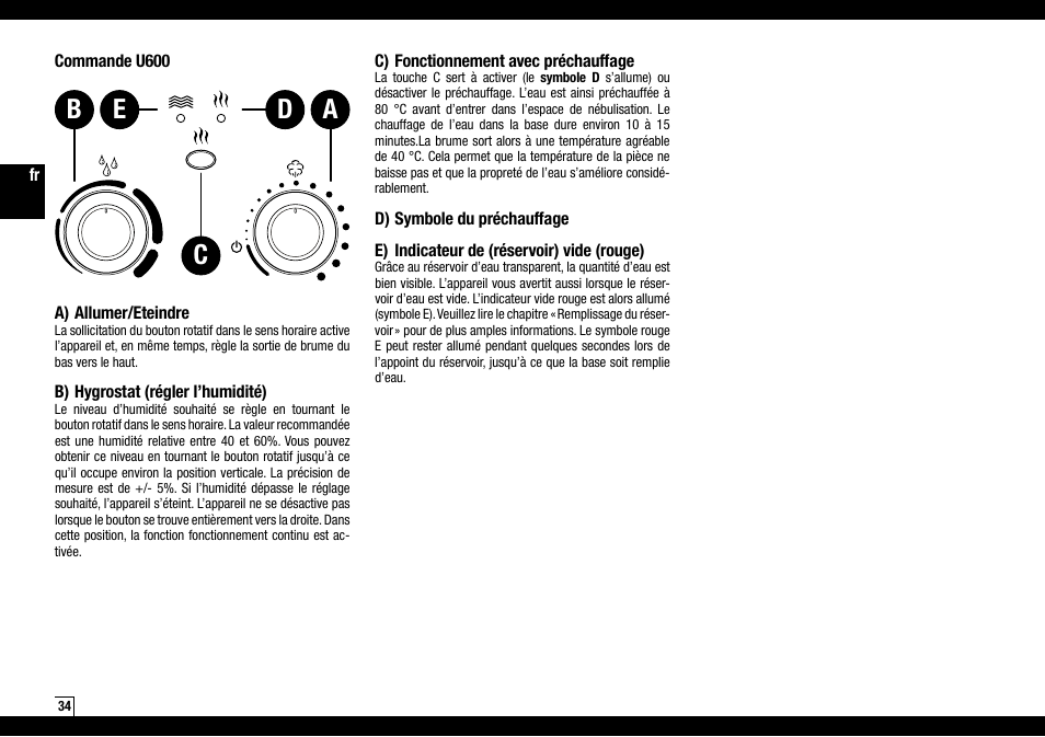 Ac b d e | Boneco Air-O-Swiss AOS U600 User Manual | Page 34 / 164
