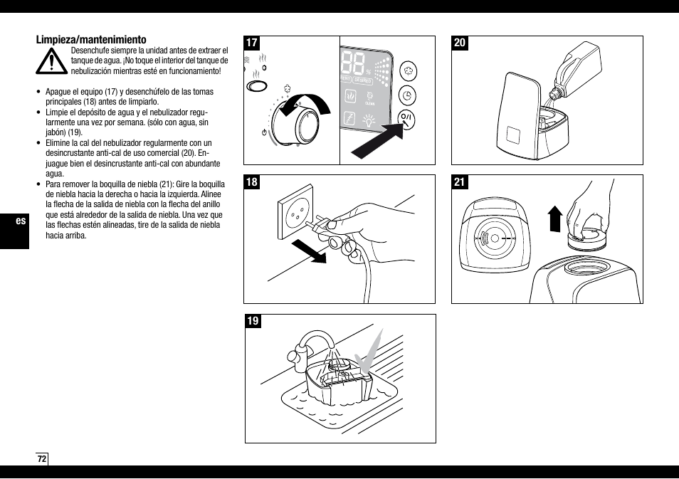 Boneco Air-O-Swiss AOS U600 User Manual | Page 72 / 164