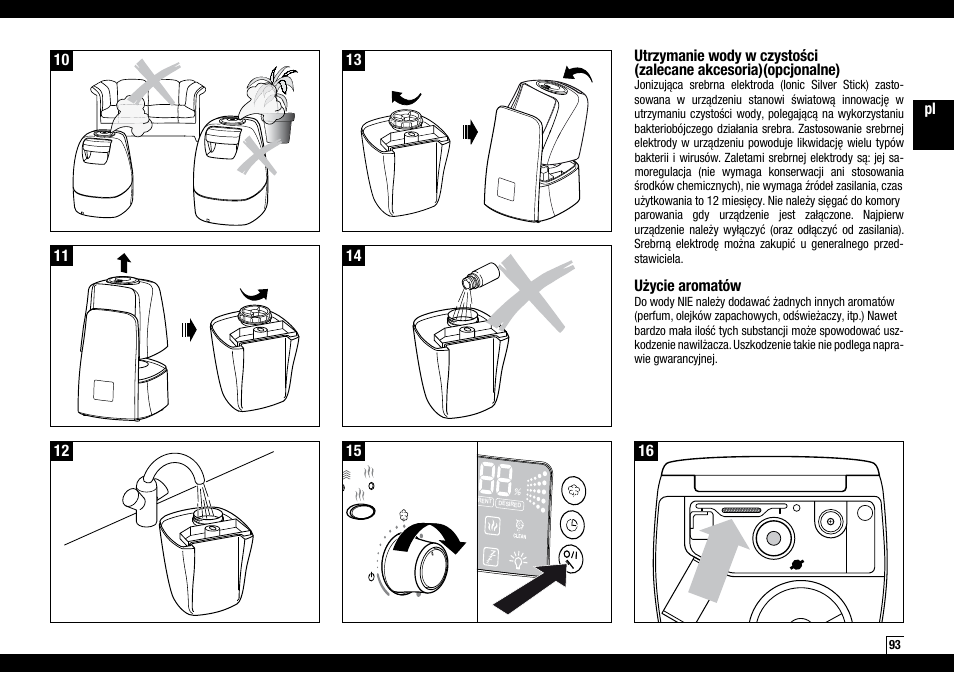 Boneco Air-O-Swiss AOS U600 User Manual | Page 93 / 164