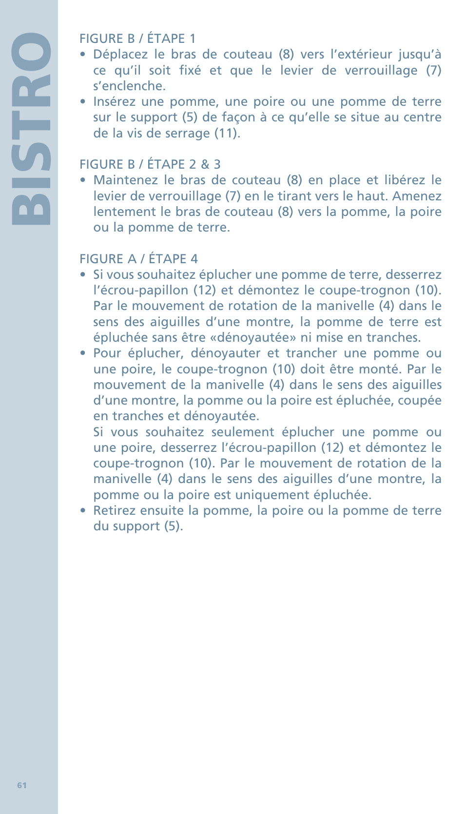 Bis tro | Bodum BISTRO Овощечистка User Manual | Page 13 / 46