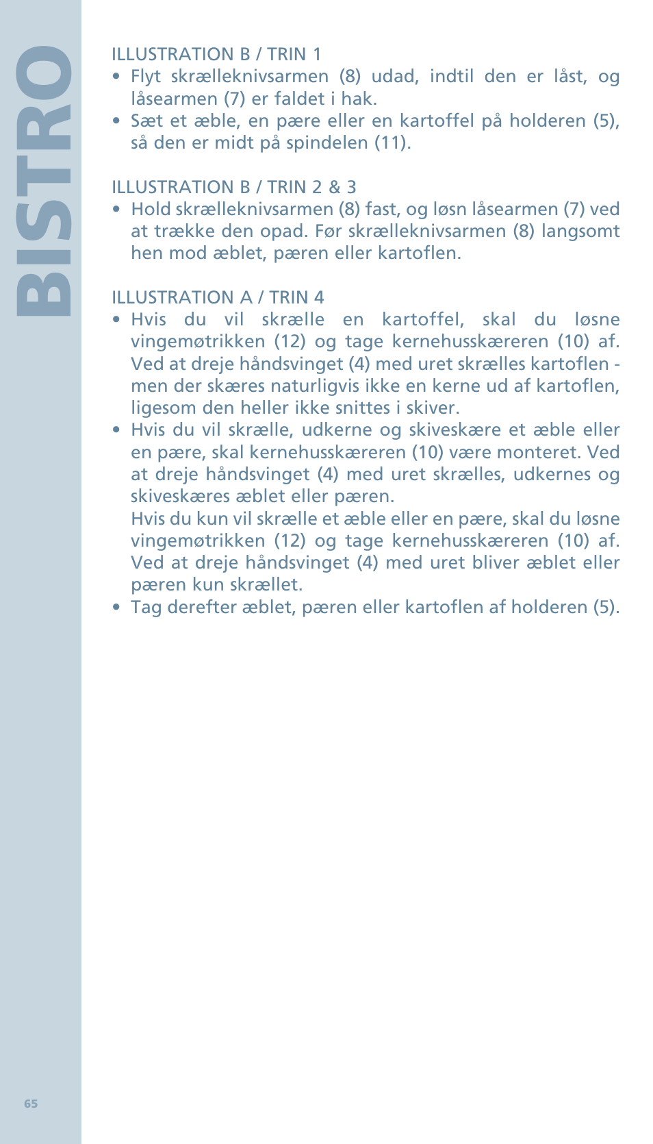 Bis tro | Bodum BISTRO Овощечистка User Manual | Page 17 / 46