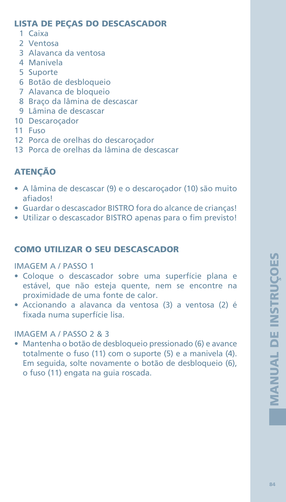 Man u al de in s tr uç oe s | Bodum BISTRO Овощечистка User Manual | Page 36 / 46
