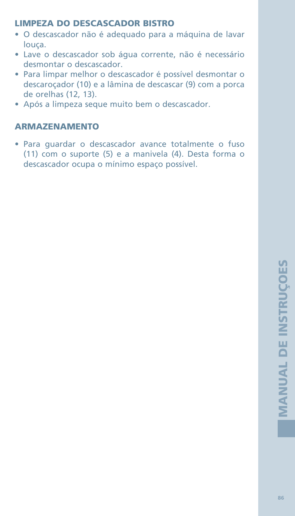 Man u al de in s tr uç oe s | Bodum BISTRO Овощечистка User Manual | Page 38 / 46