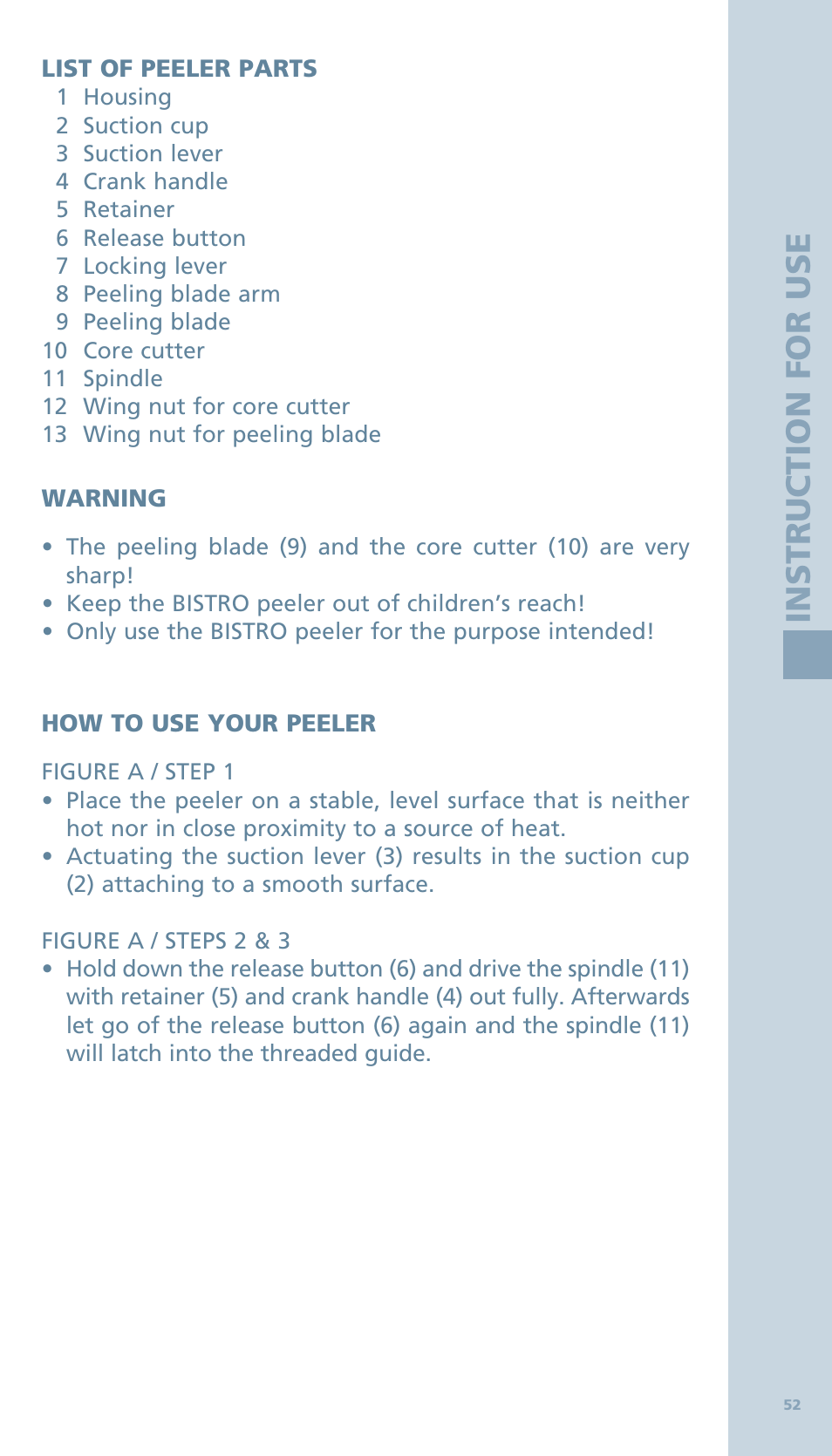Bodum BISTRO Овощечистка User Manual | Page 4 / 46