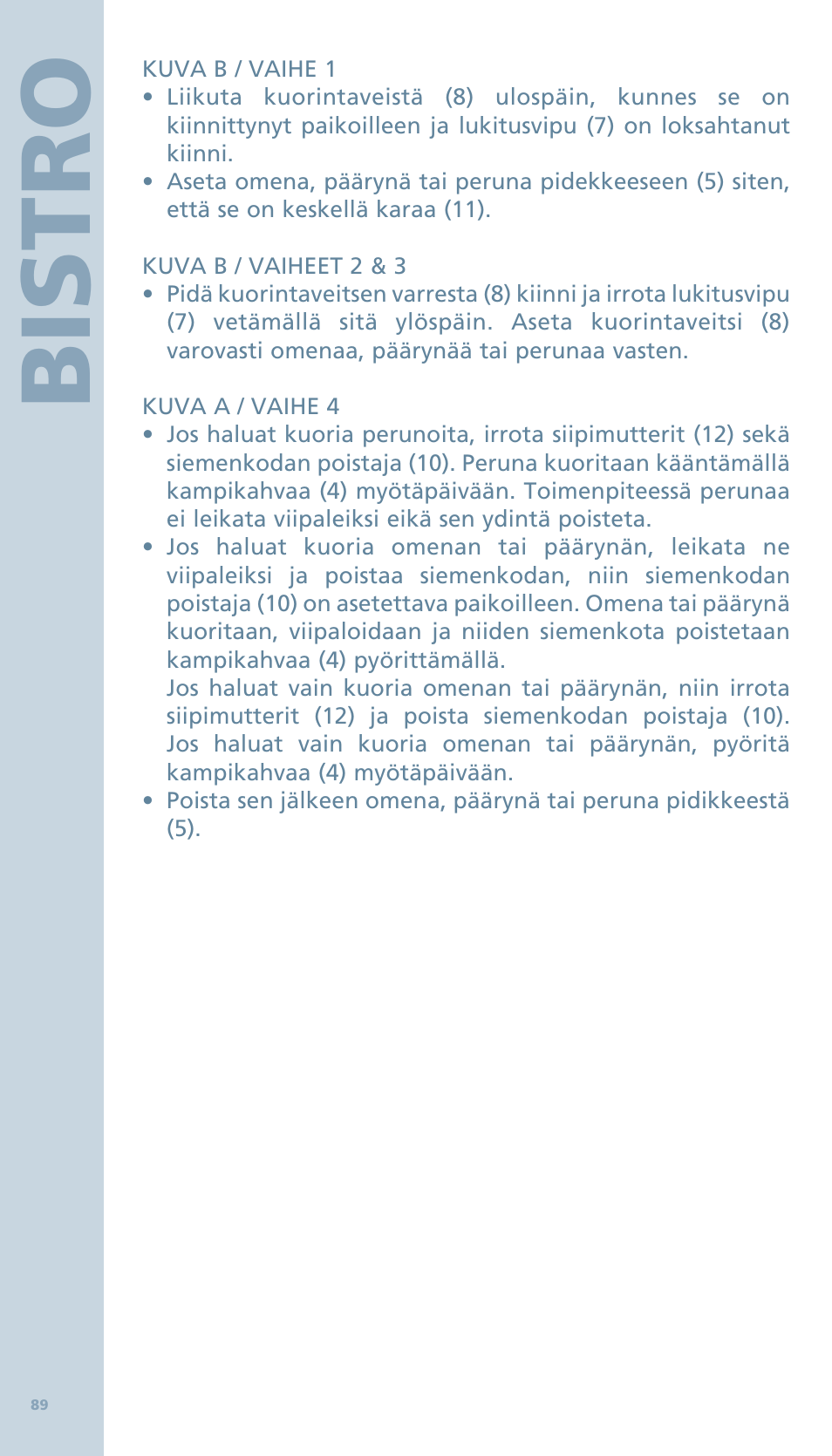 Bis tro | Bodum BISTRO Овощечистка User Manual | Page 41 / 46