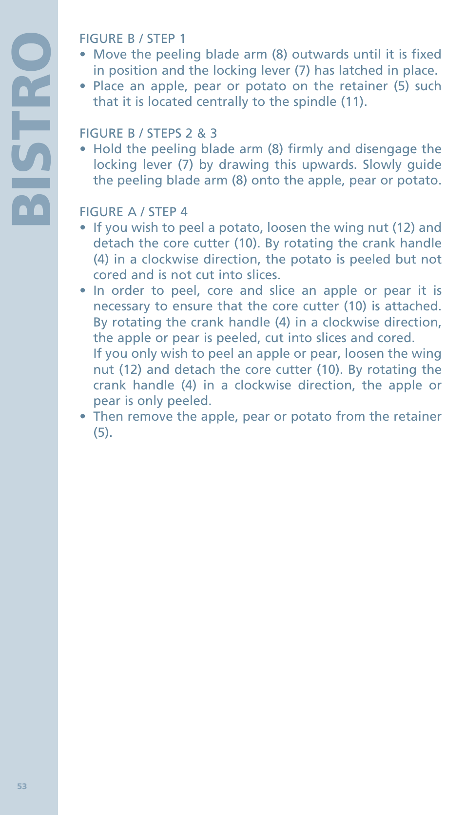 Bis tro | Bodum BISTRO Овощечистка User Manual | Page 5 / 46