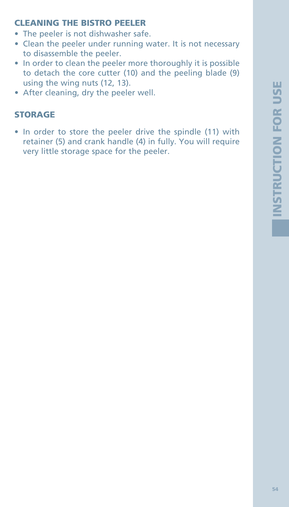 Bodum BISTRO Овощечистка User Manual | Page 6 / 46