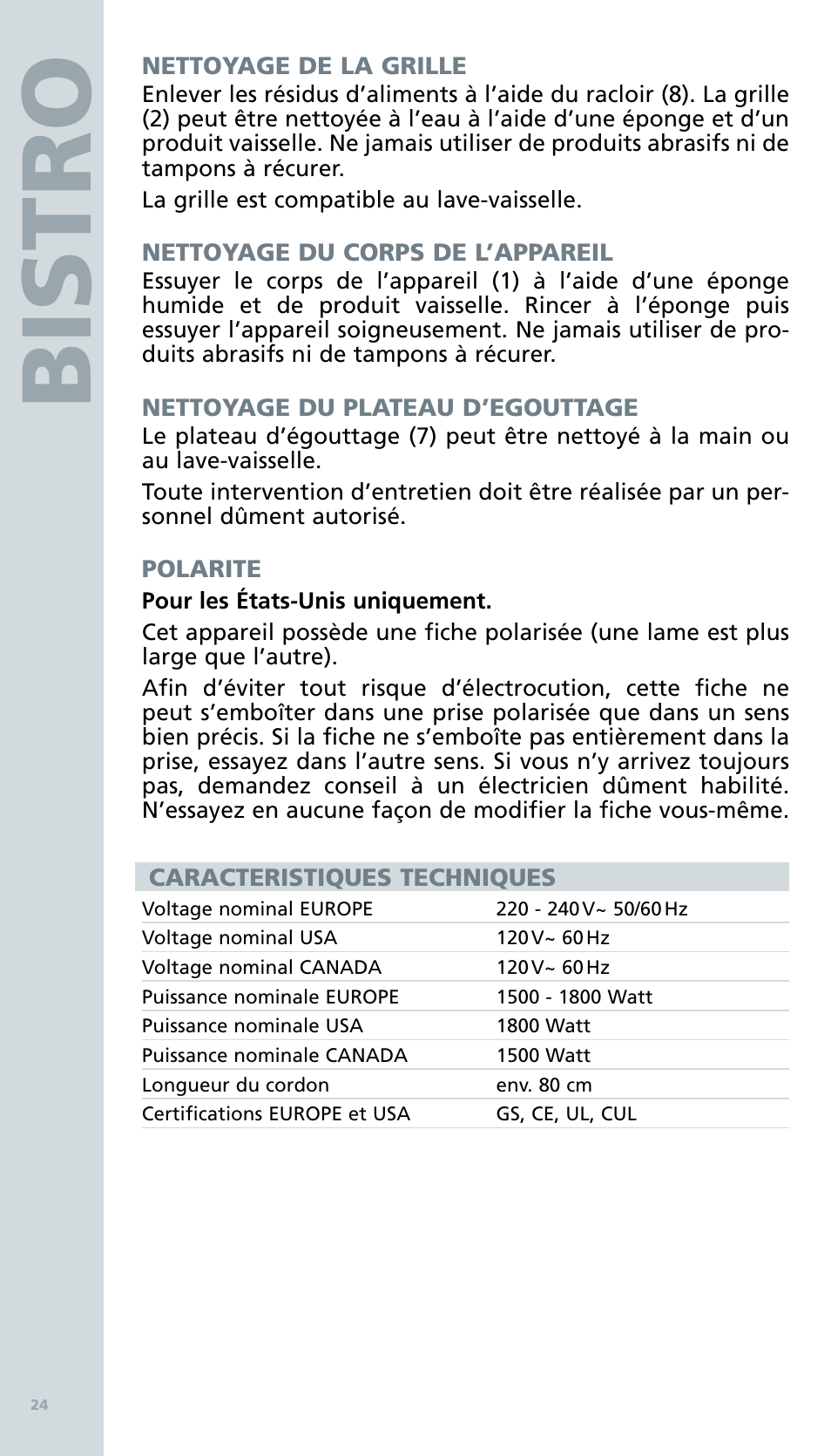 Bis tro | Bodum BISTRO Электрический гриль User Manual | Page 26 / 89