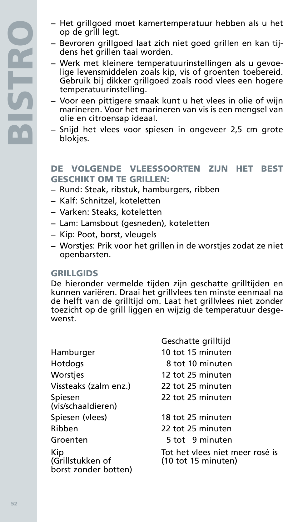 Bis tro | Bodum BISTRO Электрический гриль User Manual | Page 54 / 89