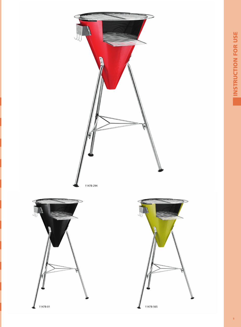 Bodum FYRKAT Гриль на углях в форме конуса User Manual | Page 2 / 49