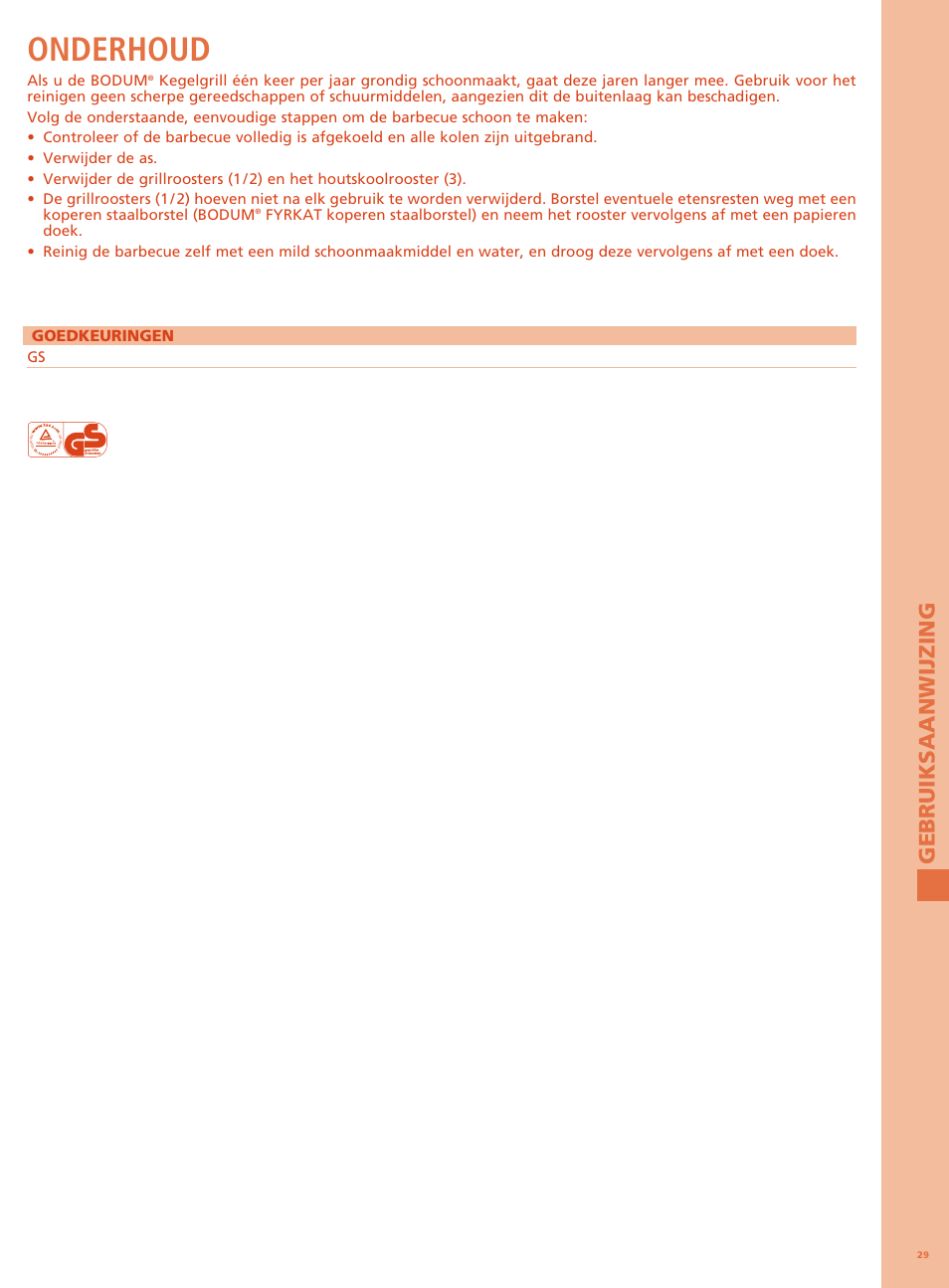 Onderhoud | Bodum FYRKAT Гриль на углях в форме конуса User Manual | Page 33 / 49