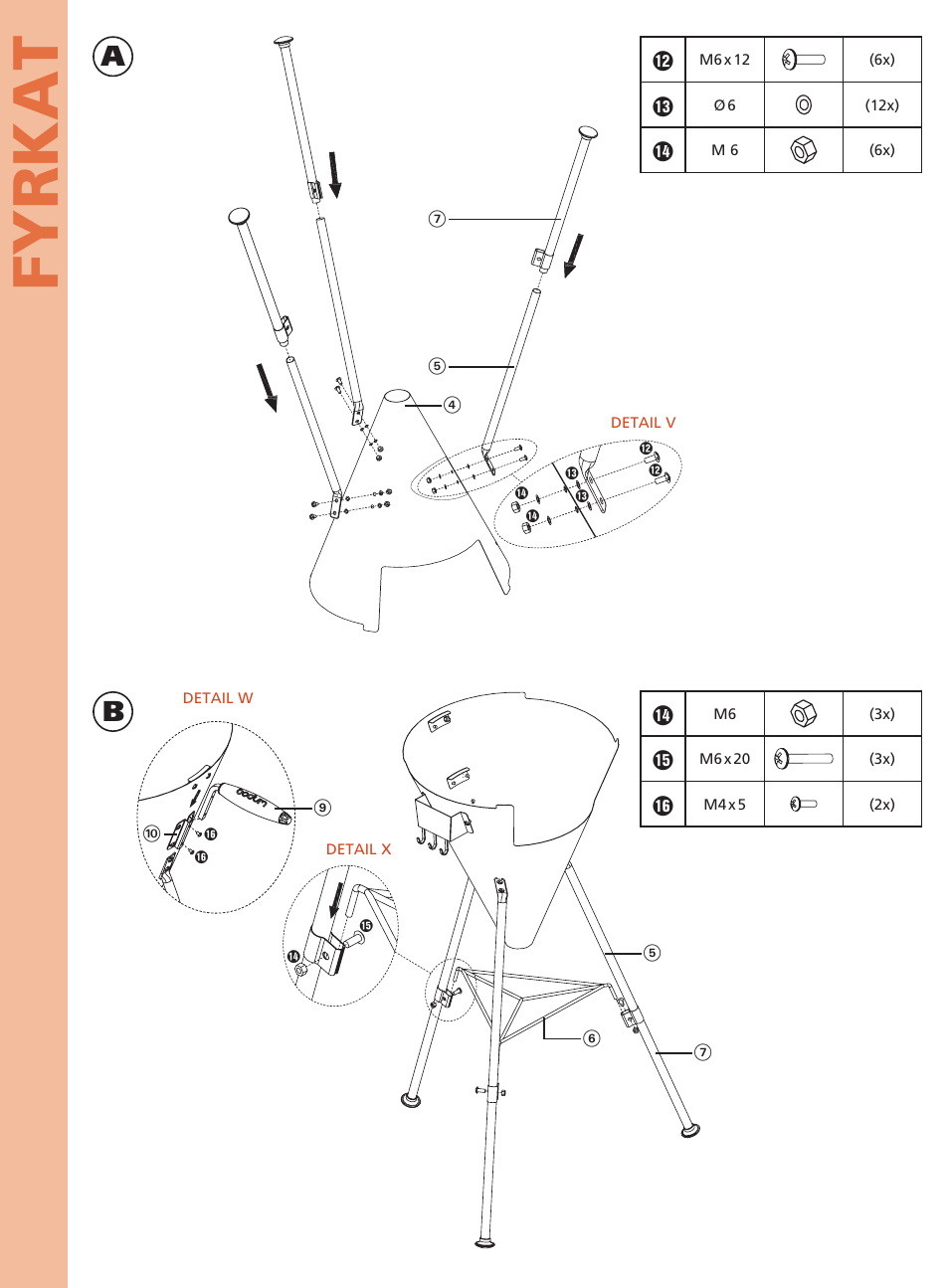 Fyrkatfyrkat | Bodum FYRKAT Гриль на углях в форме конуса User Manual | Page 4 / 49