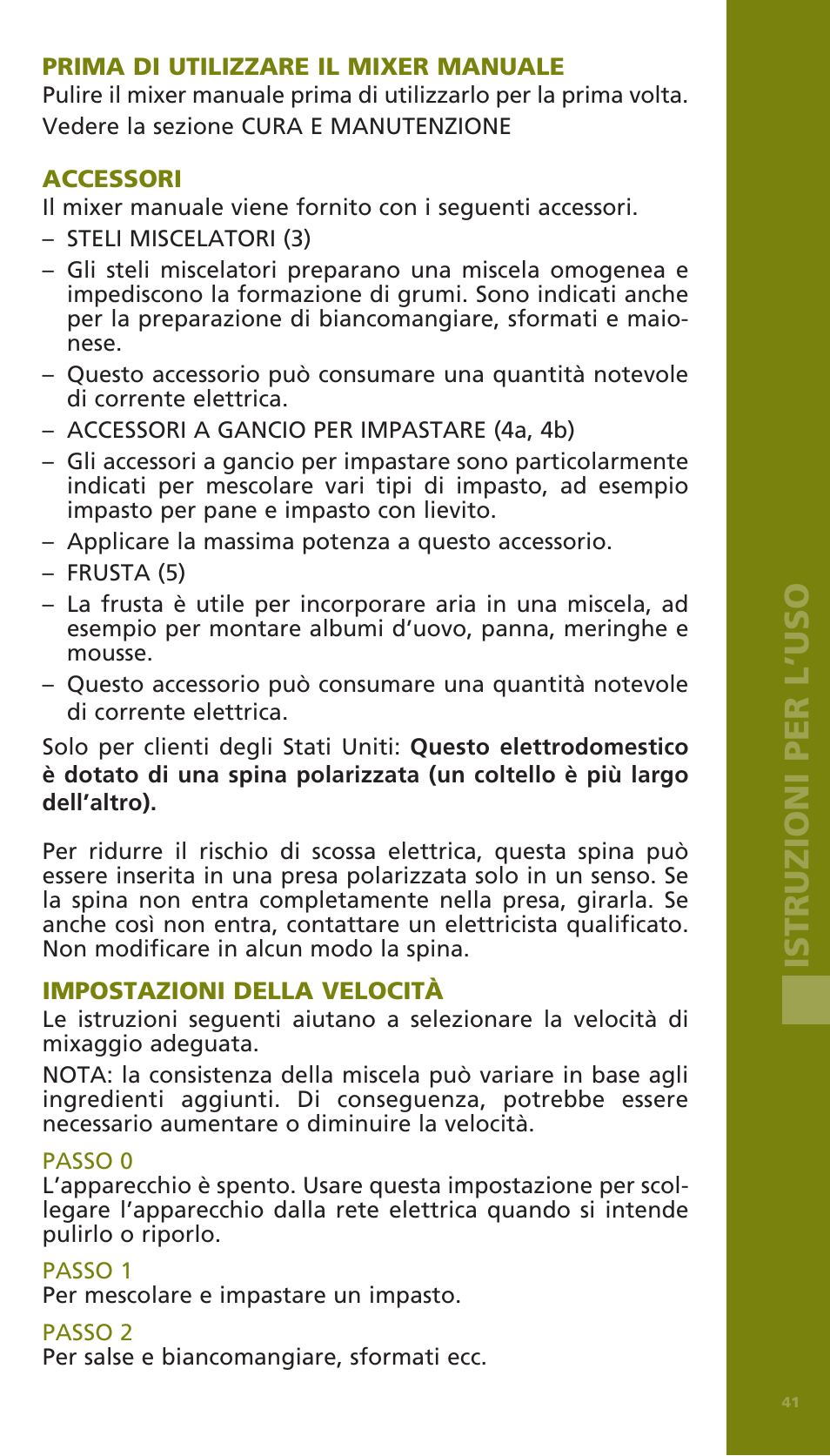 Istruzioni per l’uso | Bodum BISTRO Электрический миксер User Manual | Page 40 / 82