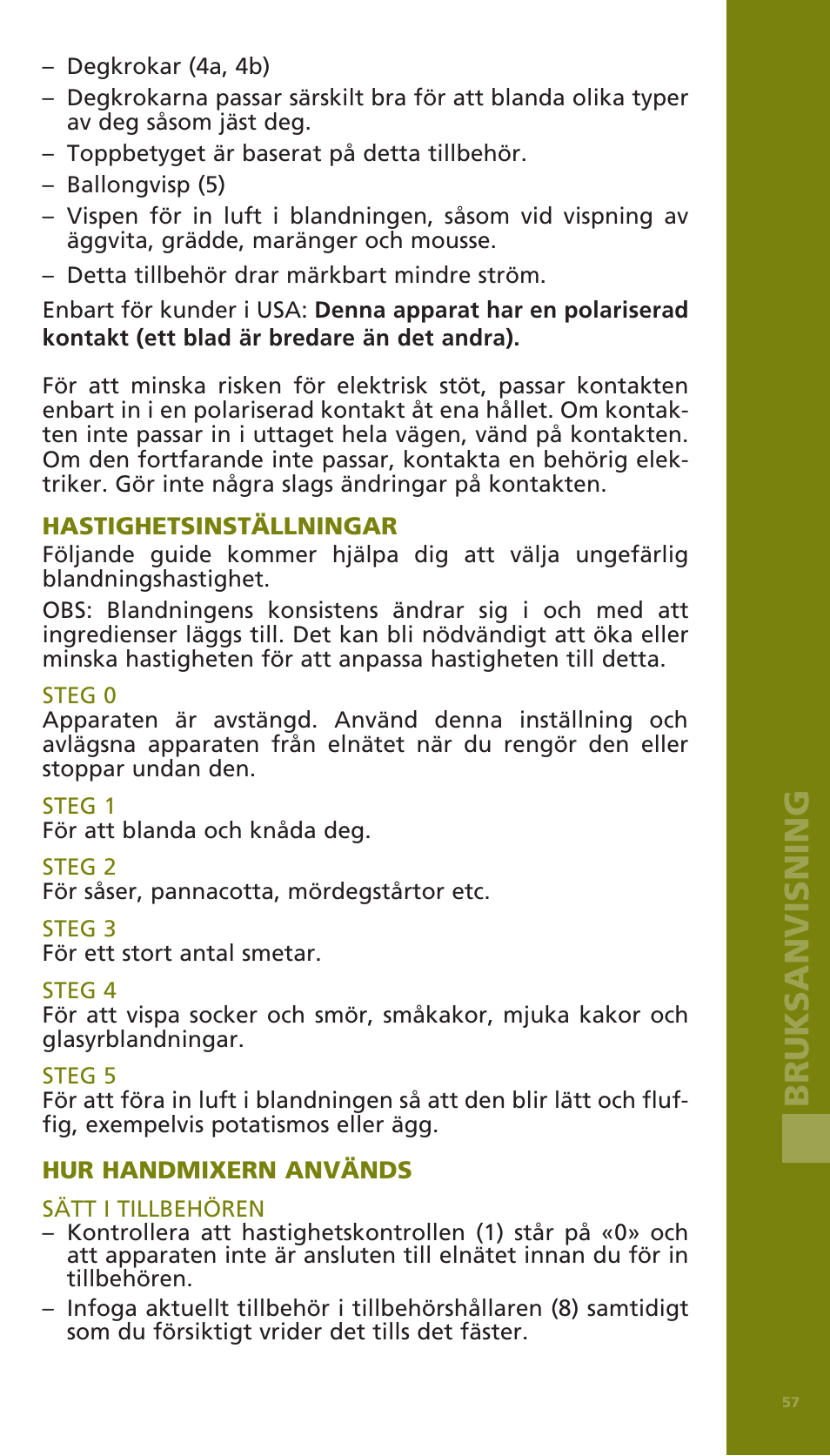 Bruksanvisning | Bodum BISTRO Электрический миксер User Manual | Page 54 / 82