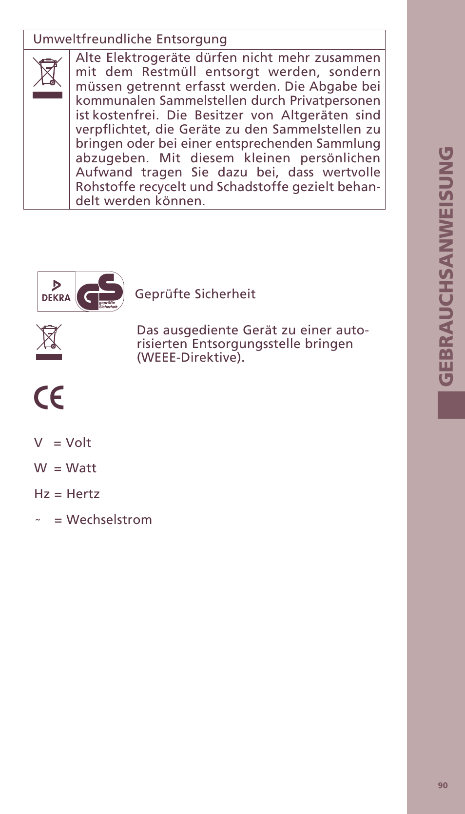 Ge b ra u ch s an w ei su ng | Bodum BISTRO Электрический чайник User Manual | Page 18 / 72