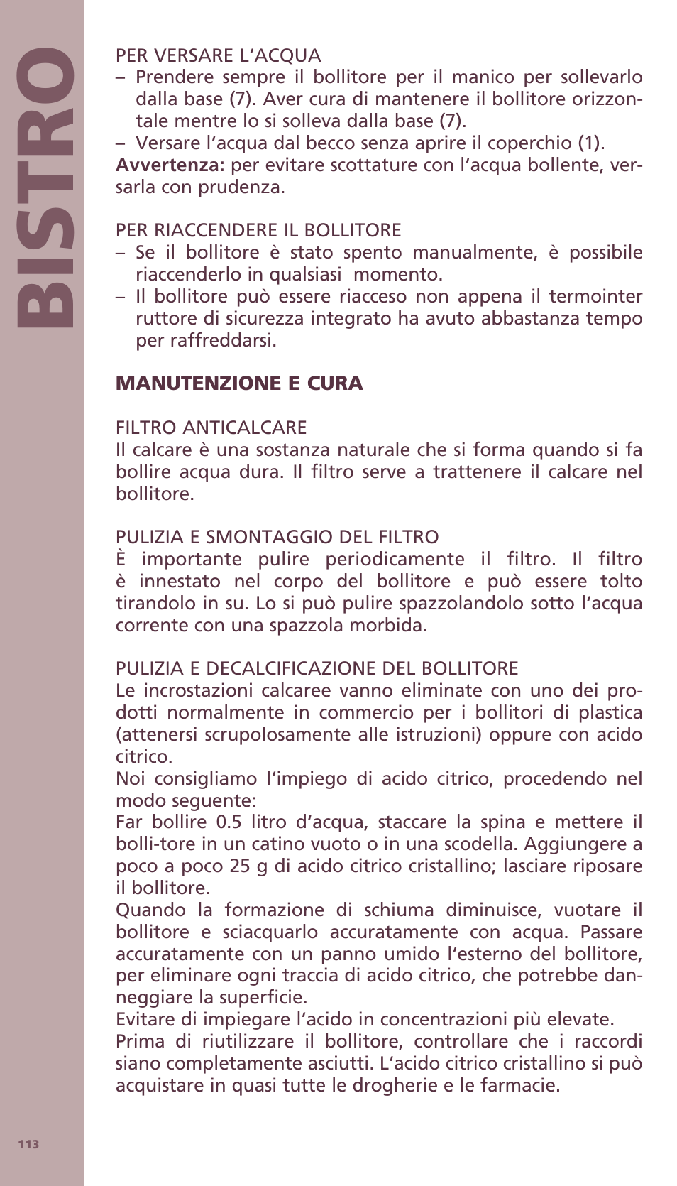 Bis tro | Bodum BISTRO Электрический чайник User Manual | Page 41 / 72
