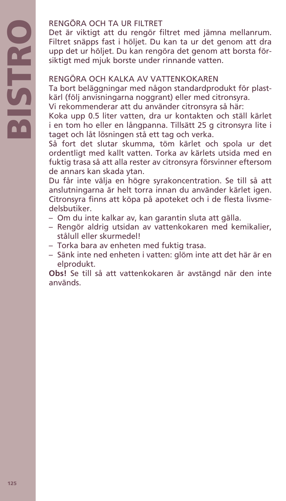 Bis tro | Bodum BISTRO Электрический чайник User Manual | Page 53 / 72