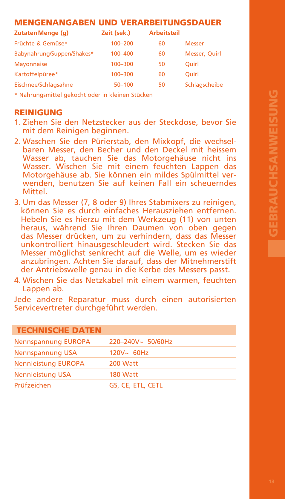 Bodum BISTRO Электрический блендер с комплектующими частями User Manual | Page 14 / 86