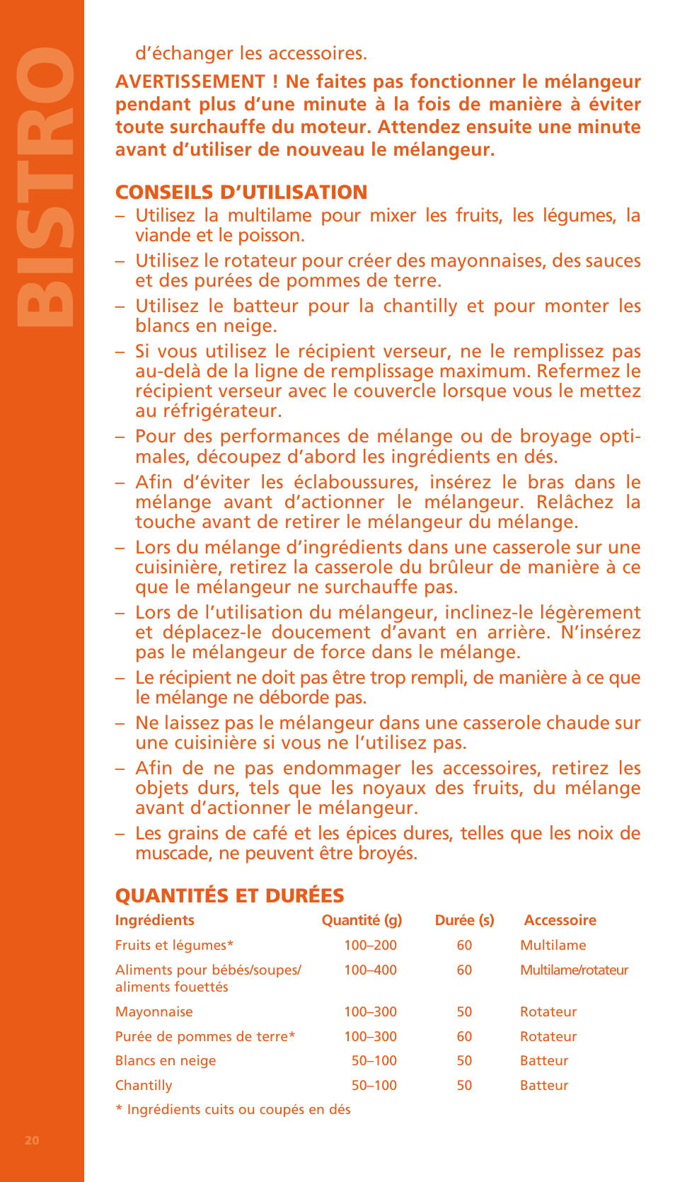 Bi stro | Bodum BISTRO Электрический блендер с комплектующими частями User Manual | Page 21 / 86