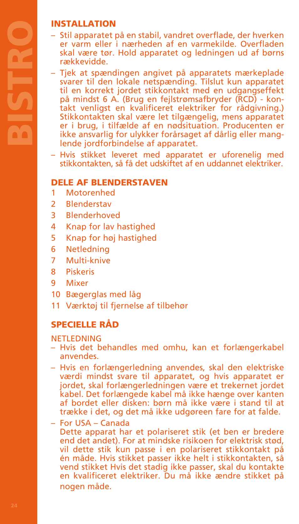 Bi stro | Bodum BISTRO Электрический блендер с комплектующими частями User Manual | Page 25 / 86