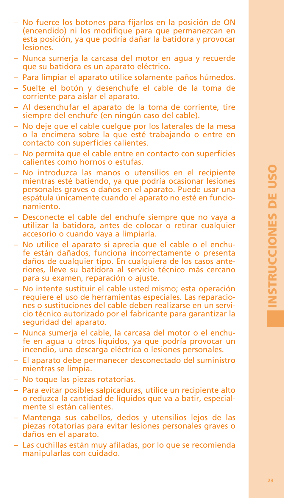 Instrucc iones d e uso | Bodum BISTRO Мельница и фиксатор для блендера "BISTRO" User Manual | Page 24 / 65