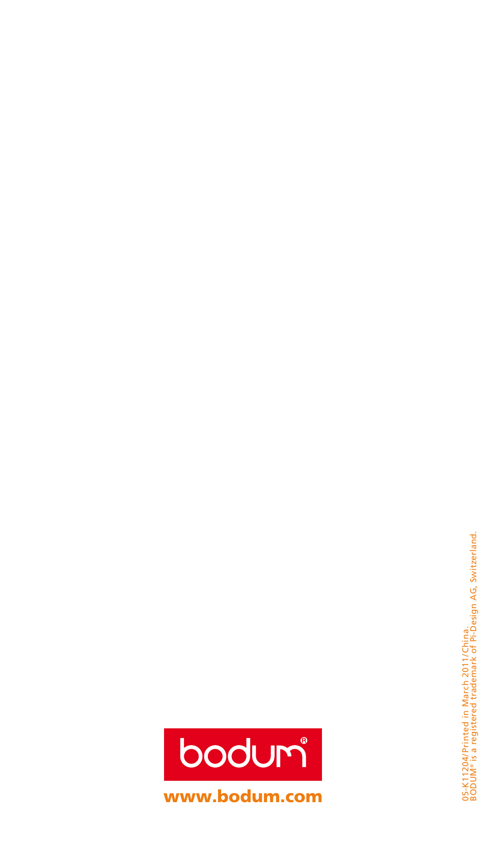 Bodum BISTRO Мельница и фиксатор для блендера "BISTRO" User Manual | Page 65 / 65