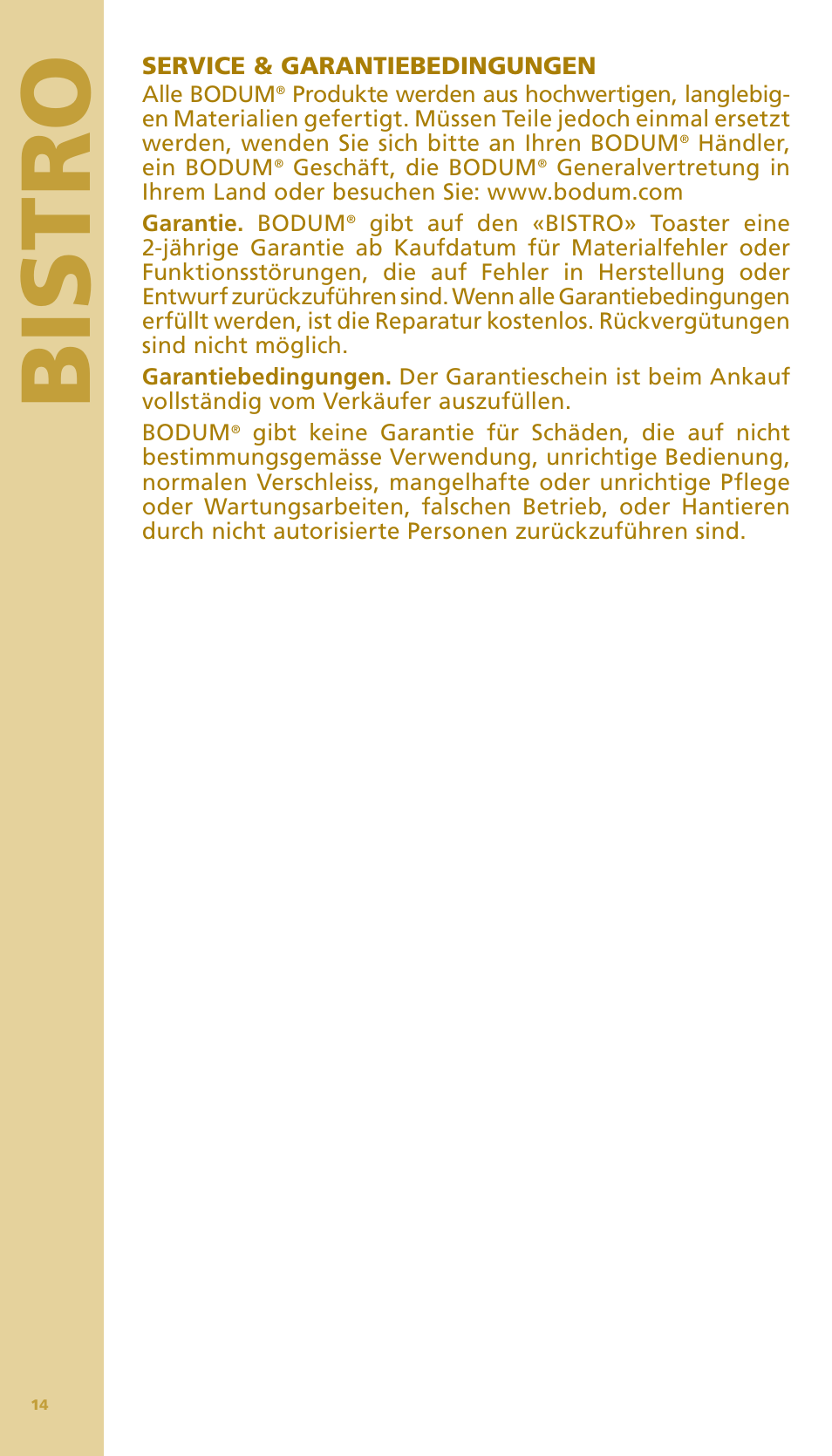Bis tr o | Bodum BISTRO Тостер User Manual | Page 15 / 84
