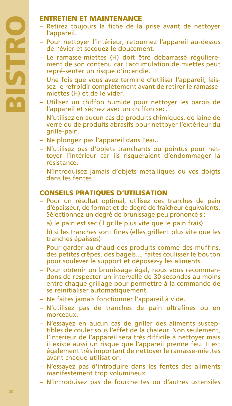 Bis tr o | Bodum BISTRO Тостер User Manual | Page 21 / 84