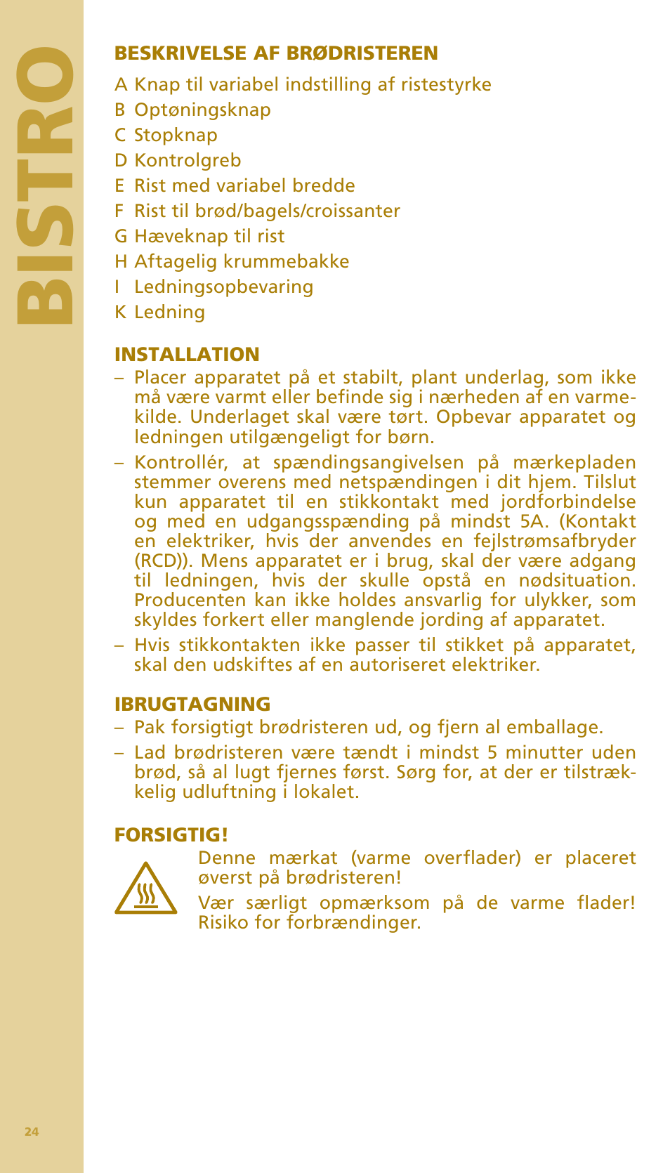Bis tr o | Bodum BISTRO Тостер User Manual | Page 25 / 84